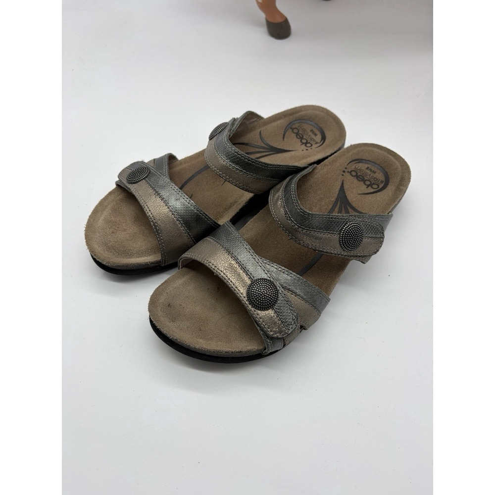 Abeo Barbara B.I.O. System Sandals Womens Size 8 N Neutral Footbed Leather Slip